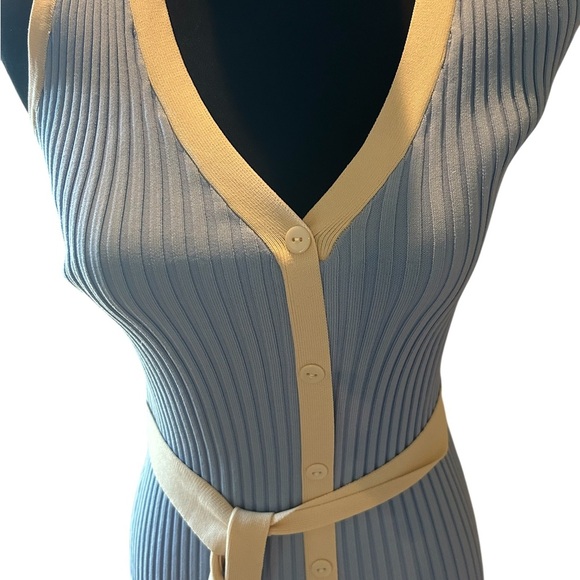 VICI Button Front Ribbed Knit Midi Dress | Size M - Picture 4 of 6
